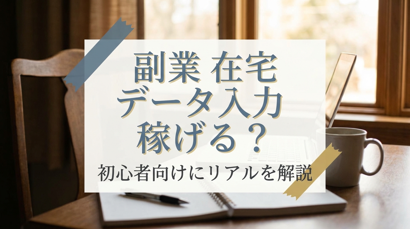 副業 在宅 データ入力　稼げる？　初心者向けにリアルを解説？
