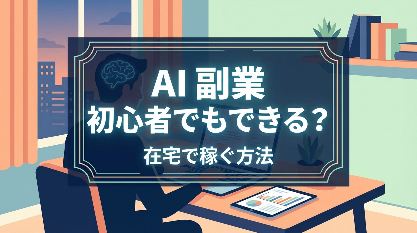 AI 副業 初心者でもできる？在宅で稼ぐ方法