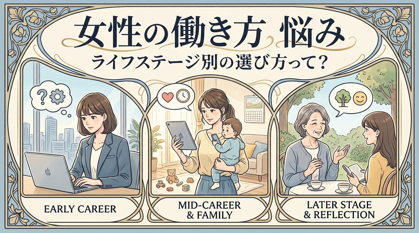 女性の働き方　悩み　ライフステージ別の選び方って？