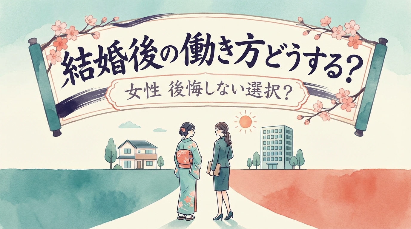 結婚後の働き方どうする？　女性　後悔しない選択？