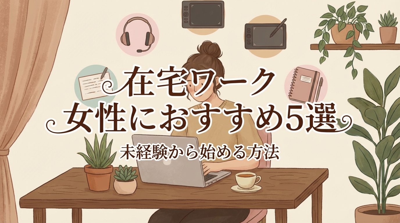 在宅ワーク　女性におすすめ5選　未経験から始める方法