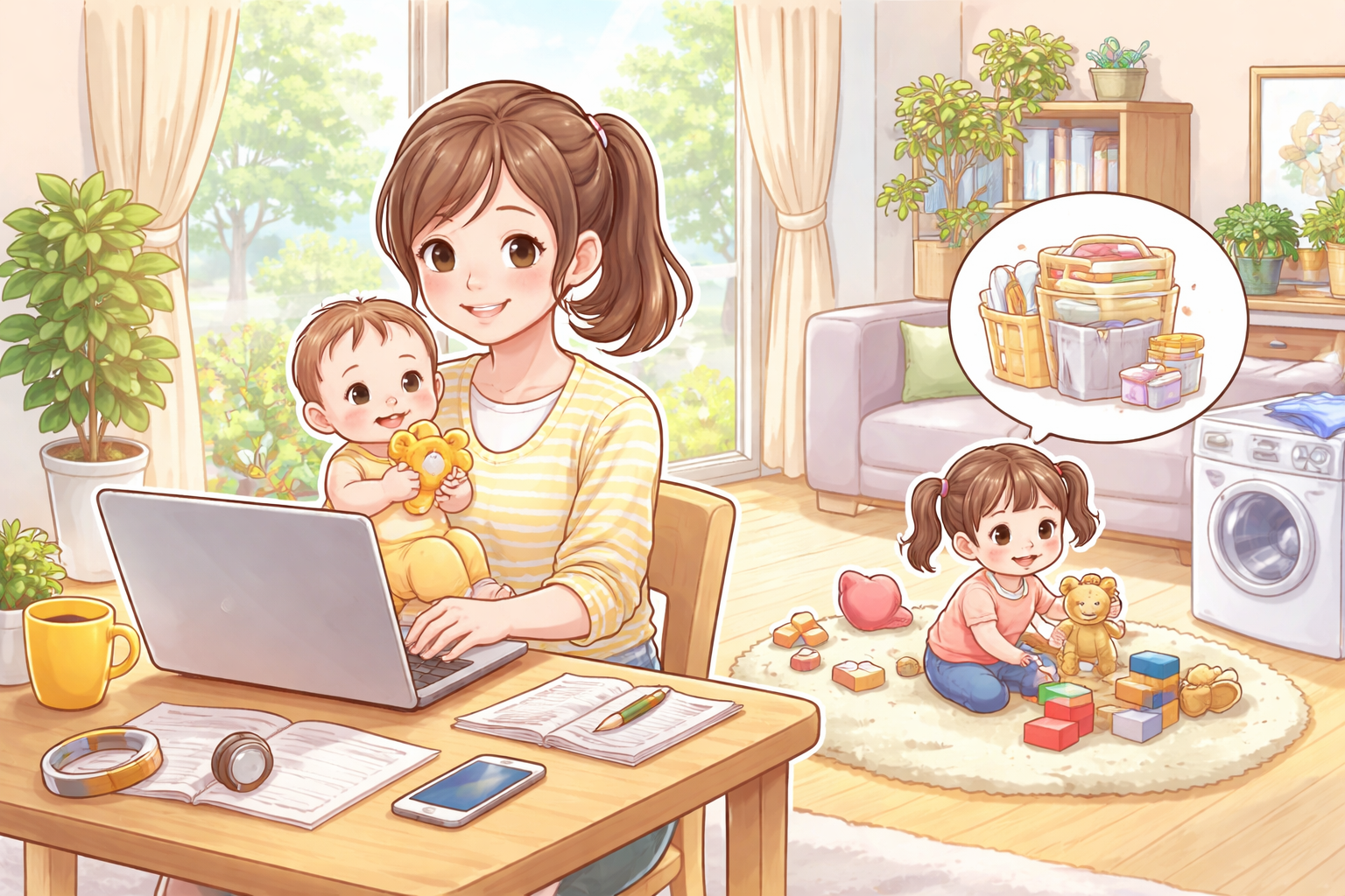 子育て中でも続けやすい在宅の仕事は「短時間で区切れる」ものです