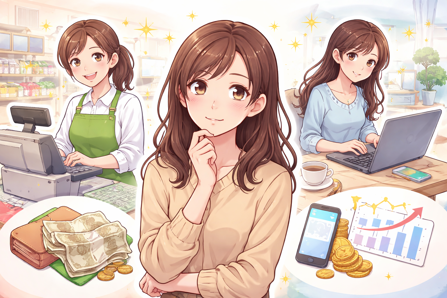 パートと副業の違いは「手取り・自由度・積み上がり方」なんですね